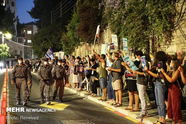 تظاهرات هزاران صهیونیست علیه پرونده فساد نتانیاهو