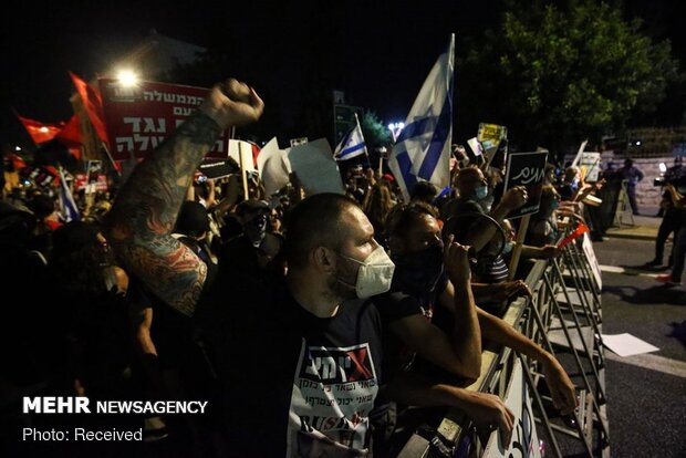تظاهرات هزاران صهیونیست علیه پرونده فساد نتانیاهو