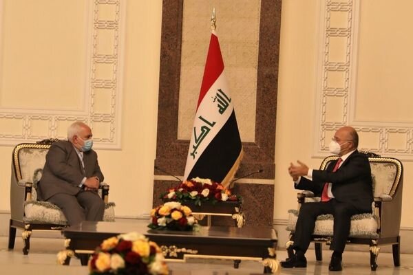 FM Zarif, Iraqi President discuss regional, intl. issues