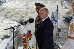 مراسم روز نیروی دریایی روسیه برگزار شد