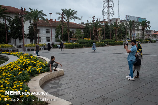 Summer rainfall in Rasht
