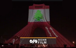 VIDEO: Azadi Tower lights up in solidarity with Lebanon