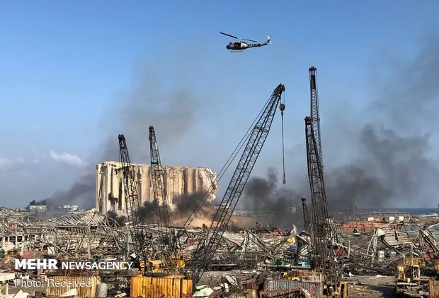 ویرانی های به جا مانده از انفجار بیروت