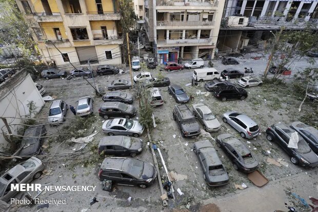 ویرانی های به جا مانده از انفجار بیروت