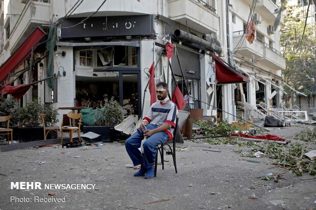 ویرانی های به جا مانده از انفجار بیروت