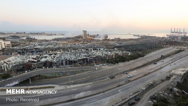 ویرانی های به جا مانده از انفجار بیروت