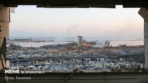 ویرانی های به جا مانده از انفجار بیروت