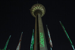 Tehran’s Milad Tower lit up with projection of Lebanon's flag