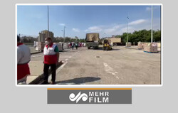 بیروت میں ایرانی ہلال احمر کی جانب سے فیلڈ اسپتال کی تعمیر