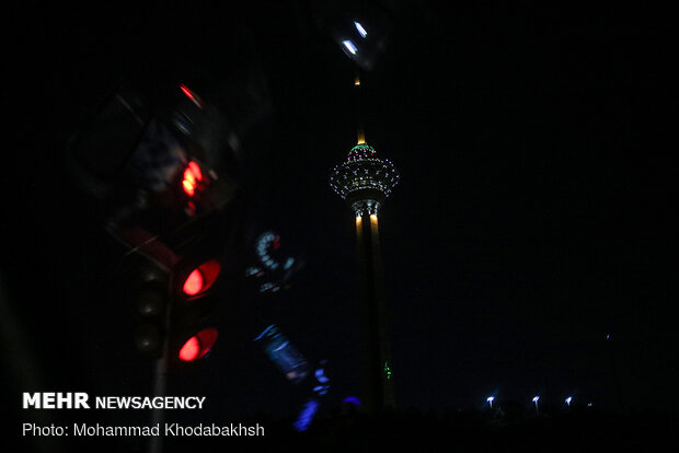 Tehran’s Milad Tower lit up with projection of Lebanon's flag
