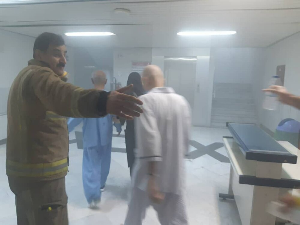 آتش سوزی در بیمارستان خیابان سخایی/حادثه تلفات جانی و مالی نداشت