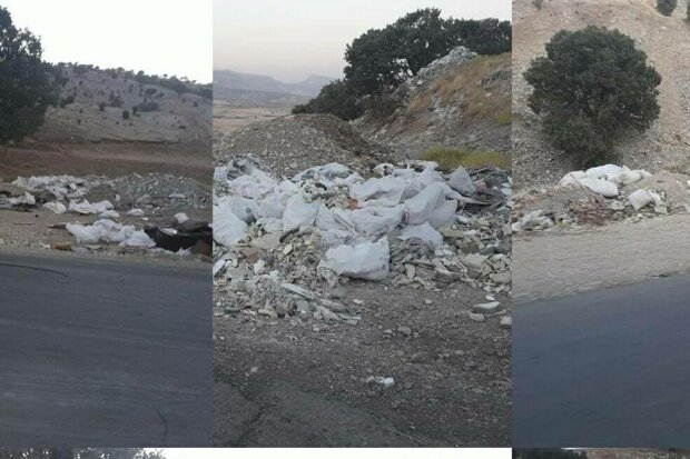 جاده قدیم ایلام-مهران در تسخیر زباله/لزوم برخورد با متخلفان