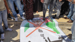 Filistin'de BAE-İsrail anlaşması protesto edildi