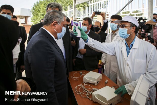  محسن هاشمی رئیس شورای شهر در مراسم افتتاح ایستگاه ۱۳۲ آتش نشانی شهر تهران