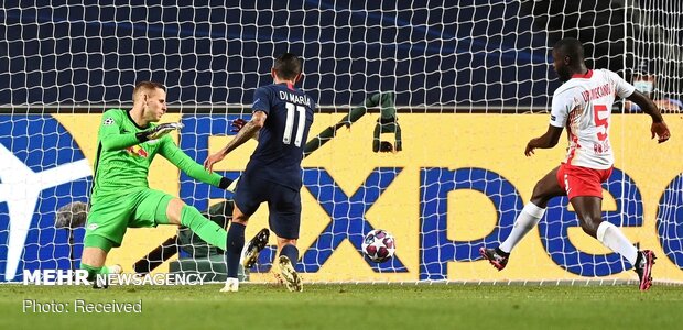 دیدار تیم‌های فوتبال پاری سن ژرمن و لایپزیگ در پرتغال