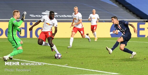 دیدار تیم‌های فوتبال پاری سن ژرمن و لایپزیگ در پرتغال