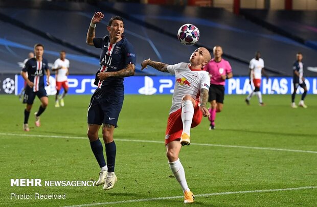 دیدار تیم‌های فوتبال پاری سن ژرمن و لایپزیگ در پرتغال