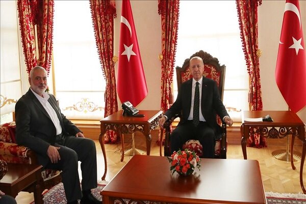 هیات حماس به ریاست اسماعیل هنیه با اردوغان دیدار کرد