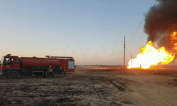 آتش سوزی در خط انتقال پالایشگاه گاز بیدبلند خلیج فارس/ یک نفر فوت کرد