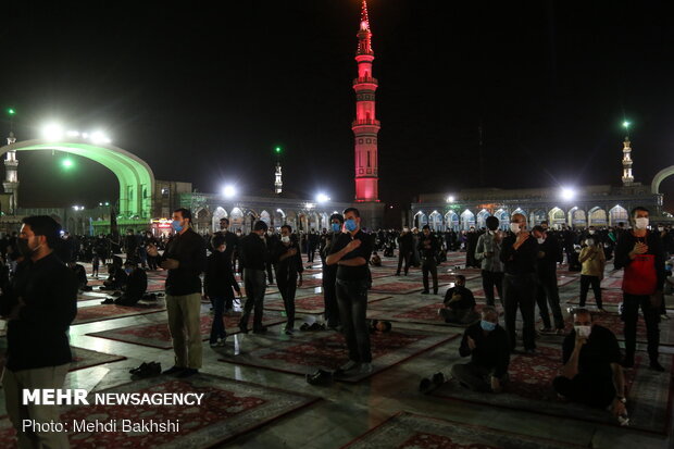 مراسم عزاداری شب چهارم محرم هیئت فاطمیون قم در مسجد جمکران