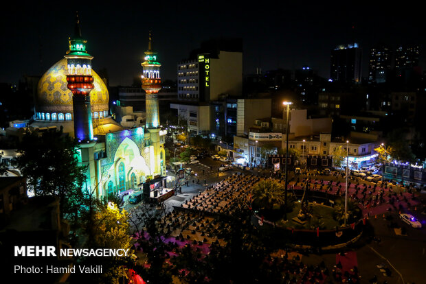 عزاداری شب پنجم محرم در میدان فلسطین