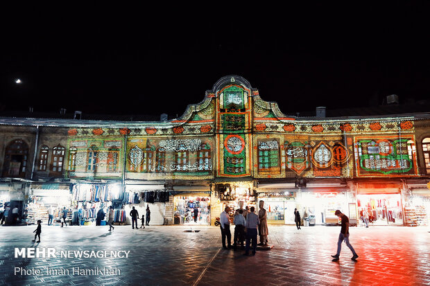 Displaying Ashura narrations using "Video Mapping" in Hamedan