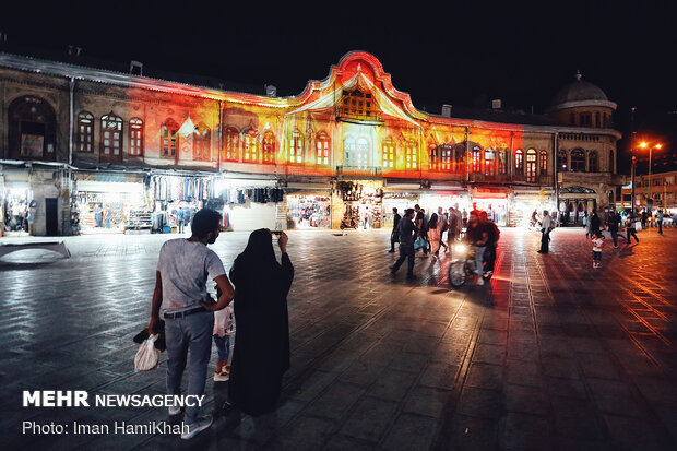 Displaying Ashura narrations using "Video Mapping" in Hamedan