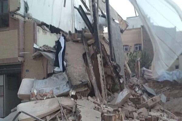 ریزش ساختمانی در تبریز بر اثر گودبرداری غیراصولی