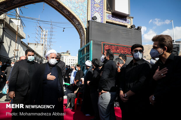 حجت الاسلام غلامحسین محسنی اژه ای معاون اول قوه قضائیه در مراسم تشییع پیکر حجت الاسلام روح الله حسینیان