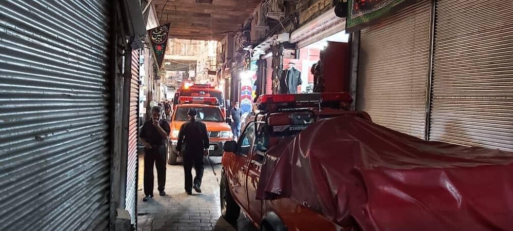 آتش سوزی در یک مغازه در بازار تهران/آتش کمتر از ۴۰ دقیقه خاموش شد