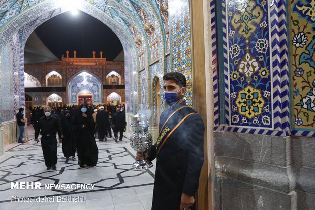 Muharram mourning ceremony at Fatima Masumeh's holy shrine