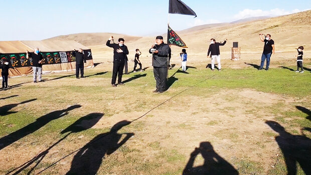 عزاداری عشایر مشگین‌شهر در دامنه سبلان