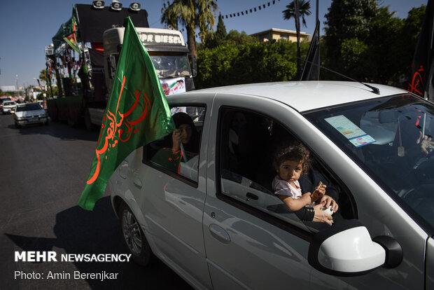 خودرو پیمایی عاشورای حسینی در شیراز