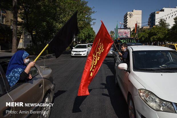 خودرو پیمایی عاشورای حسینی در شیراز