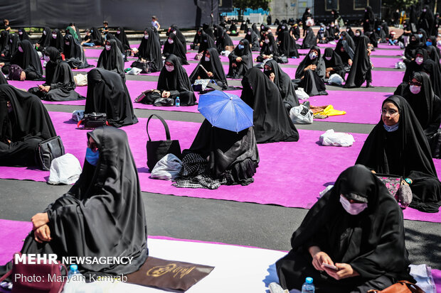 عزاداری عاشورای حسینی در میدان فلسطین