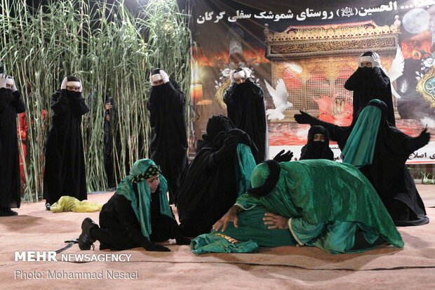 Ta'zieh ceremony on night of Sham-e-Ghariban in Gorgan 