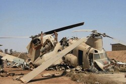 سقوط بالگرد ارتش افغانستان در تخار/ ۲ نفر زخمی شدند