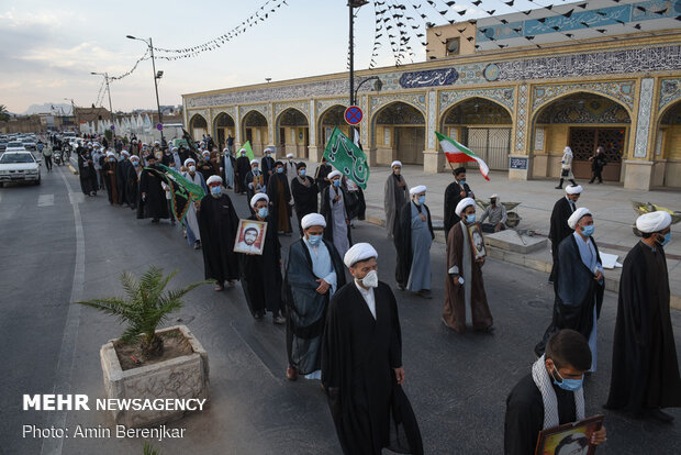 اجتماع طلاب و روحانیون شیراز به مناسبت 13 محرم