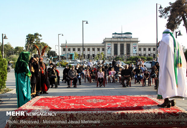 تعزیه خوانی در میدان راه آهن تهران