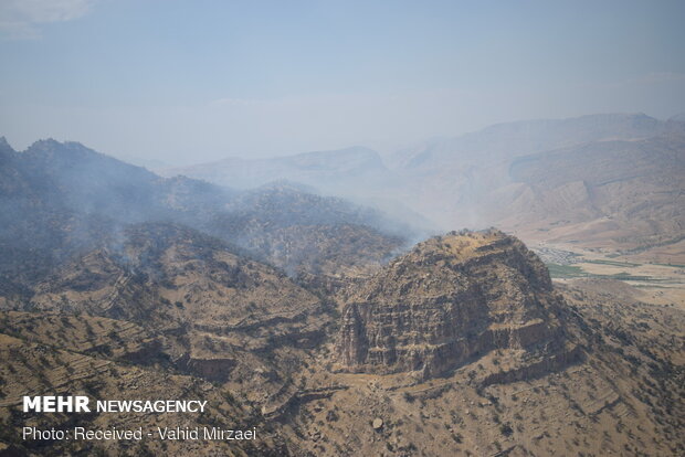 Extinguish of wildfire of Qaleh Sefid in S Iran
