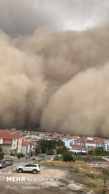 Ankara'da kum fırtınasından fotoğraflar