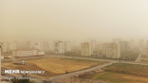 Ankara'da kum fırtınasından fotoğraflar