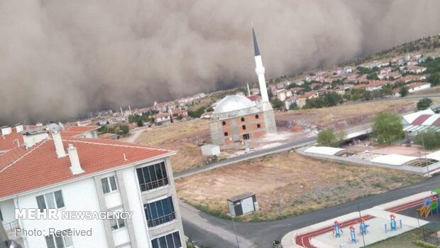 Ankara'da kum fırtınasından fotoğraflar