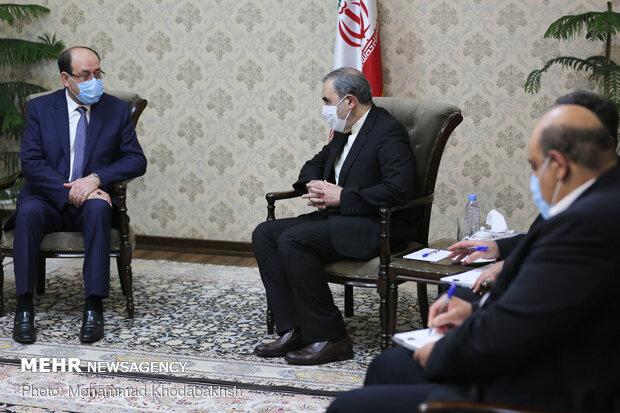 Al-Maleki holds talks with Velayati in Tehran