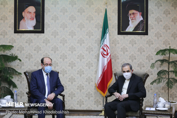 Al-Maleki holds talks with Velayati in Tehran