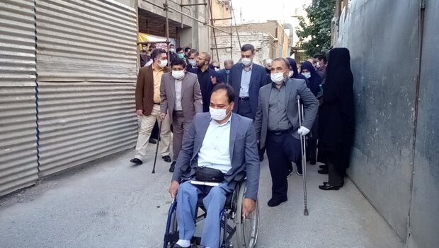 نظارت کانونهای معلولان محلات شهر تهران بر پروژه پیاده راه سازی