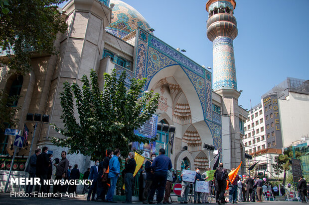 تجمع جمعی از بسیجیان در حمایت از فلسطین