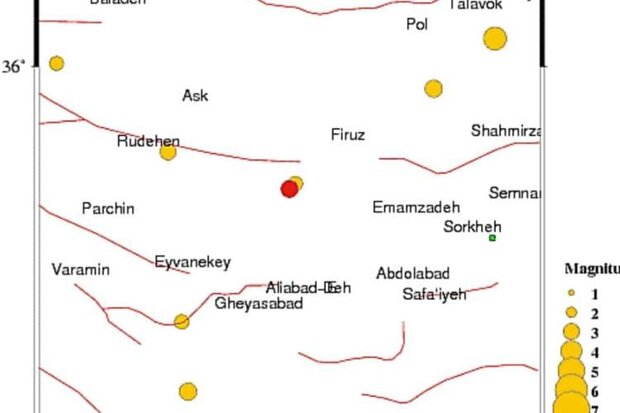 گسل فیروزکوه منشاء زلزله 3.1 ریشتری امروز بود