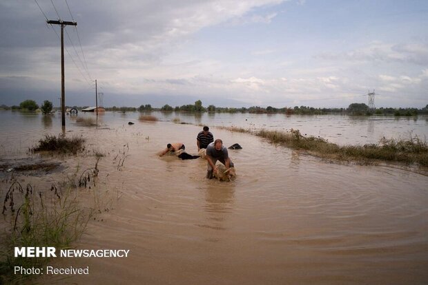 سیل کم سابقه در یونان