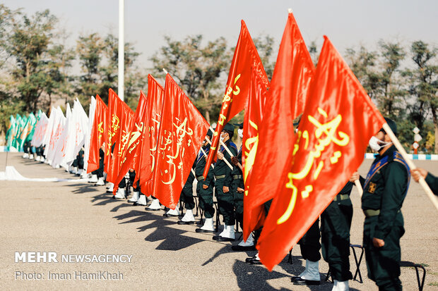 Armed forces hold joint morning ritual in Hamedan